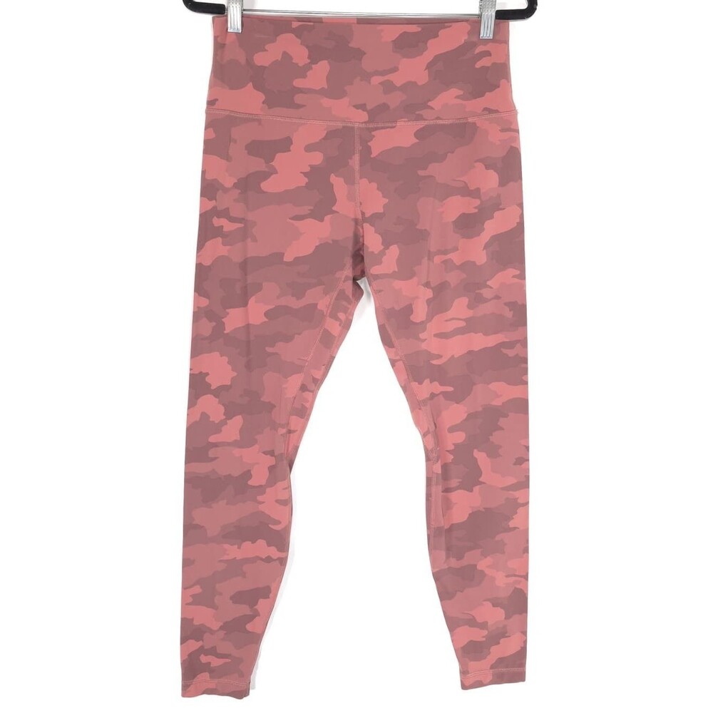 LULULEMON Women's Camo High Rise Leggings 12 Pink Athletic Yoga Gym‎ Stretch